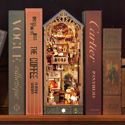 Kit Maquette Book Nook Leonard de Vinci 27x19x11 cm TQ135 Serre-livres 387 pièces Miniature 3D  ToneCheer