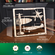 Ugears Maquette Cadre Bois Avion Fighter Puzzle 2.5D