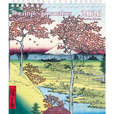 Mini-Calendrier Chevalet 2026 Estampes Japonaises 12 illustrations 14X16 cm Ed du Désastre