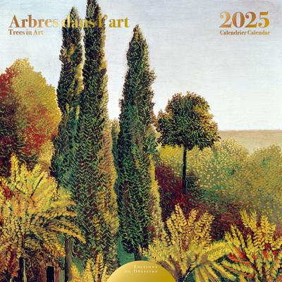 Calendrier mural Luxe 2025 Arbre dans l'Art 12 illustrations 12 mois Doré Or chaud 30X30 cm Ed Desastre