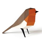 Kit de pliage Prédécoupé Rouge-Gorge 17.5 cm Oiseau en Papier 3D Plego