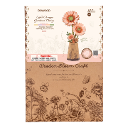 Maquette Bois Pot de Fleurs Gerbera Orange Clair Puzzle 3D de 105 pièces TW111 Rolife