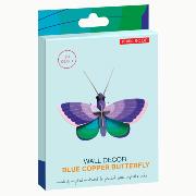 Insecte Papillon Blue Copper en carton 16 cm Décoration 3D Studioroof