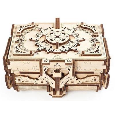 Ugears Maquette Bois Coffre Dépliable à Construire 3D Mécanique 185 pièces