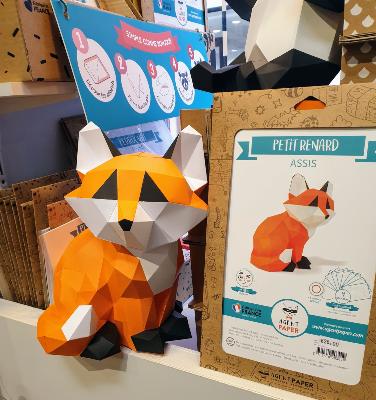 Kit fabrication renard en papier origami agent paper atelierchezsoi