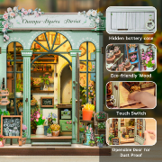 Kit Maquette Champs Elysées Florist 17x12x10 cm CWGC201 Boutique de Fleurs 3D avec Vitre anti-poussière Cutebee