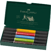 Feutres Pitt Artist Pens Doube-pointe 5 couleurs Dual Marker Faber Castell