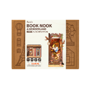 Kit Maquette Book Nook à fabriquer Alice au Pays des Merveilles 20x15x25cm TGB12 Serre-livres Alice 3D miniature Rolife