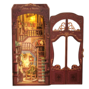 Kit Maquette Book Nook Library of Wisdom 18x11x23 cm DC03 Serre-livres 3D avec Vitre anti-poussière CuteBee