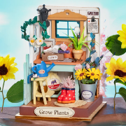 Mini-Kit Maquette Bois Maison miniature Jardinage Grow Plants 7x7x9 cm DS030 Rolife