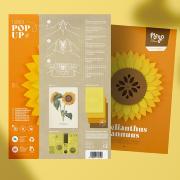 Kit Fleur Pop-up Tournesol Jaune Papier prédécoupé A3 Plego