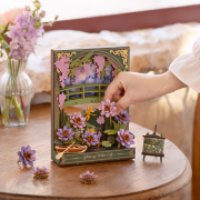 Maquette Bois Tableau Fleurs Nénuphars Scintillants Puzzle 3D 237 pièces TH001 Glittering Water Lily Rolife