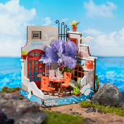 Kit Maquette Bois Univers miniature Restaurant Bord de Mer 12x10x10 cm 124 pièces DS039 Rolife