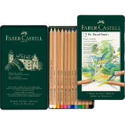 Crayons Pastel Pitt Boite métal 12 couleurs Faber Castell