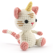 Kit Amigurumi Chat Licorne 15cm à créer au Crochet Graine créative