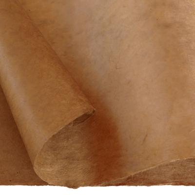 Papier népalais uni couleur Brun Clair Feuille 50x75 cm Lokta Fait-main