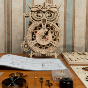 Maquette en bois Horloge Hibou 47 cm LK503 161 pièces à fabriquer Rokr