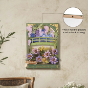 Maquette Bois Tableau Fleurs Nénuphars Scintillants Puzzle 3D 237 pièces TH001 Glittering Water Lily Rolife