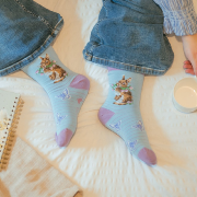 Chaussettes Femme Bleu ciel Lapin Bambou Taille unique 36-40 Wrendale