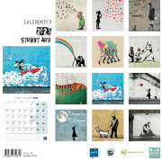 Calendrier mural 2025 Sreet Art 12 Illustrations 30X30 cm Blue Art Editions