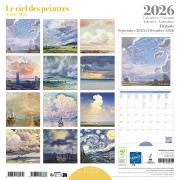 Calendrier mural 2026 Ciel des Peintres 12 illustrations 16 mois 30X30 cm Ed Desastre