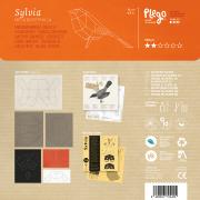 Kit de pliage Prédécoupé Fauvette Mélanocéphale 17 cm Oiseau en Papier 3D Plego