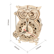 Maquette en bois Horloge Hibou 47 cm LK503 161 pièces à fabriquer Rokr