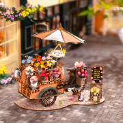 Kit Maquette 3D Puzzle Chariot de Fleurs Blossom Cart 24x16x21 cm TGS03 Création Set Rolife