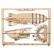 Ugears Maquette Cadre Bois Dirigeable Zeppelin Puzzle 2.5D