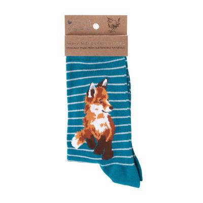 Chaussettes Femme Pétrole Renard Bambou Taille unique 37-42 Wrendale