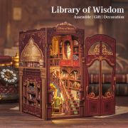 Kit Maquette Book Nook Library of Wisdom 18x11x23 cm DC03 Serre-livres 3D avec Vitre anti-poussière CuteBee