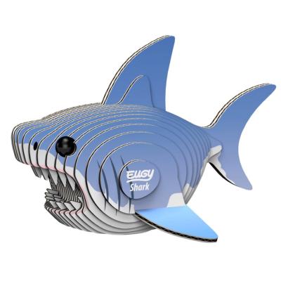 Mini-maquette Eugy Requin 7.2cm à construire en Carton 3D