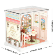 Kit Maquette Salon de Thé DWS02B Miniature à fabriquer Super Mini Creator Honey Tea Lounge 52p avec Vitrine Rolife