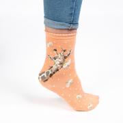 Chaussettes Femme Abricot Girafe Fleurs Bambou Taille unique 36-42 Wrendale