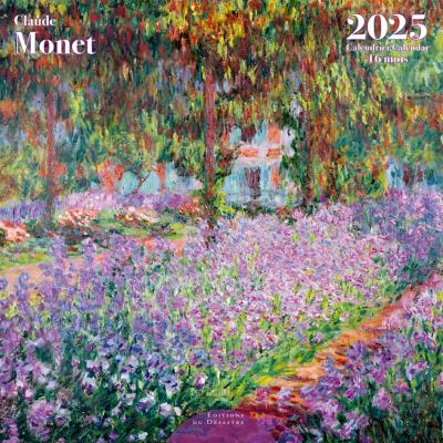 Calendrier mural 2025 Claude Monet 12 illustrations 16 mois 30X30 cm Ed Desastre