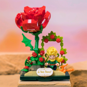 Briques de construction Le Petit Prince Rose rouge  H 15 cm Starry Ride Rose Pantasy