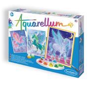 Kit Peinture Aquarellum Chevaux Pégases 3 Tableaux 25x32cm Sentosphère