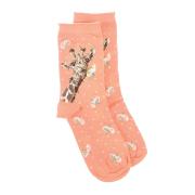 Chaussettes Femme Abricot Girafe Fleurs Bambou Taille unique 36-42 Wrendale