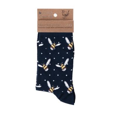 Chaussettes Femme Marine Abeilles Bambou Taille unique 37-42 Wrendale