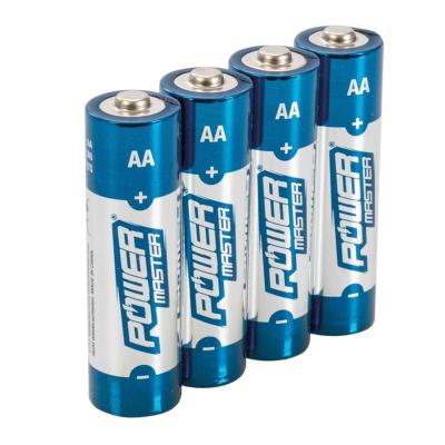 Lot de 4 piles alcalines LR06 type AA Power Master 1.5V