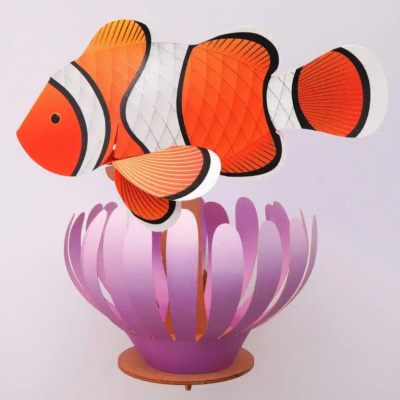 Kit de fabrication 1 Poisson Clown 14 cm sur Récif Clownfish Assembli