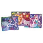 Coffret Cartes à créer Fantasy de Diamants 3 Cartes et Chevalet Crealign