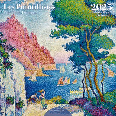 Calendrier mural 2025 Pointillistes 12 illustrations 16 mois 30X30 cm Ed Desastre