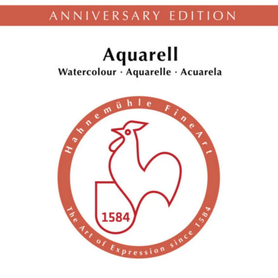 Bloc Anniversaire Papier Aquarelle 425g 30x40 cm 15 feuilles Grain fin Hahnemuhle