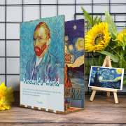 Kit Maquette Book Nook à fabriquer Van Gogh 18x8x24.5 cm HTQ113 Vincent's World Miniature 3D