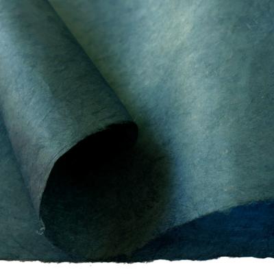 Papier népalais uni couleur Bleu Nuit Feuille 50x75 cm Lokta Fait-main