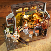 Kit Maquette 3D Coffee shop miniature à fabriquer n17 Café 28 cm DG162 Rolife