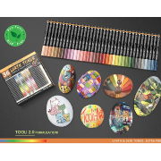 Marqueurs Acrylique Tooli Art 36 Couleurs Terre Pointe 0.7mm extra-fine Set Confetti