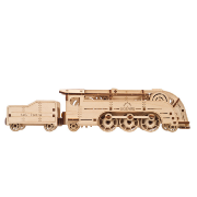 Ugears Maquette Bois Mini Locomotive 25 cm Puzzle 3D Mécanique