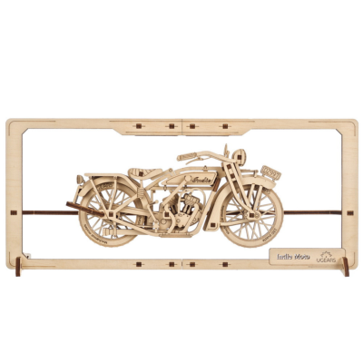 Ugears Maquette Cadre Bois Moto Puzzle 2.5D